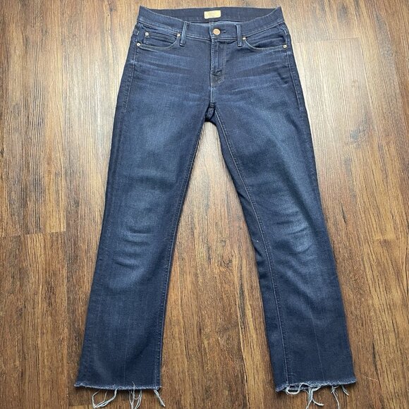 MOTHER Jeans Womens 26 Blue The Runaway Skinny Ink Paper Flare USA Adult - Picture 1 of 12